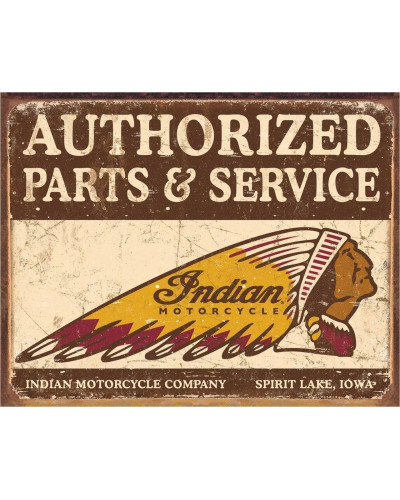 Fém tábla Authorized Indian Parts and Service 40 cm x 32 cm