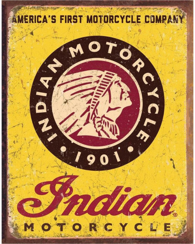 Fém tábla Indian Motorcycles Since 1901 40 cm x 32 cm