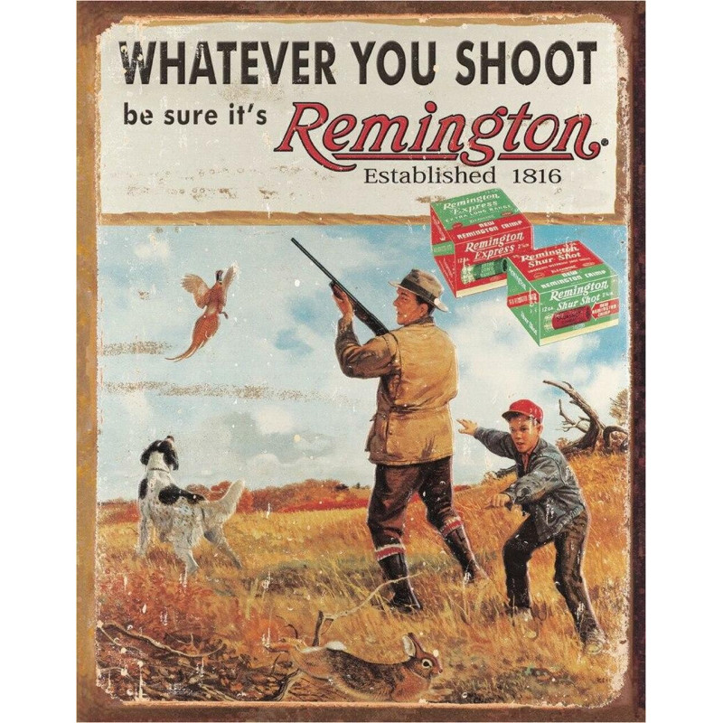 Fém tábla Remington - Whatever You 32 cm x 40 cm