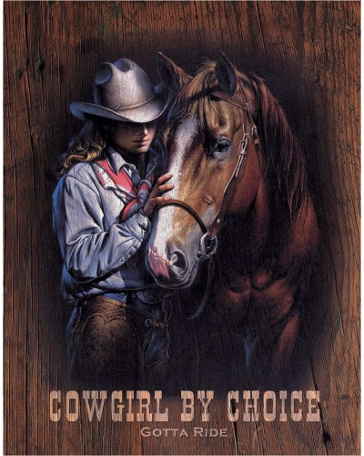 Fém tábla Cowgirl by Choice 40 cm x 32 cm