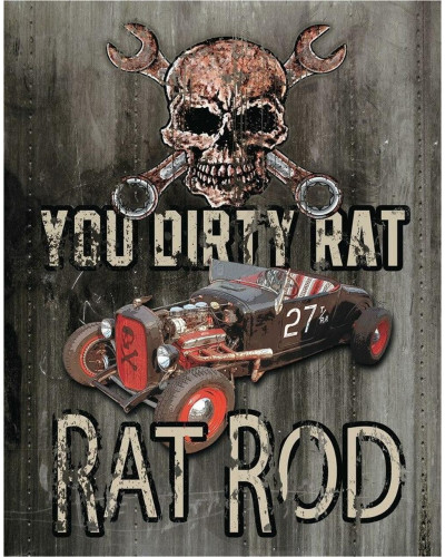 Fém tábla Legends - Dirty Rat 40 cm x 32 cm