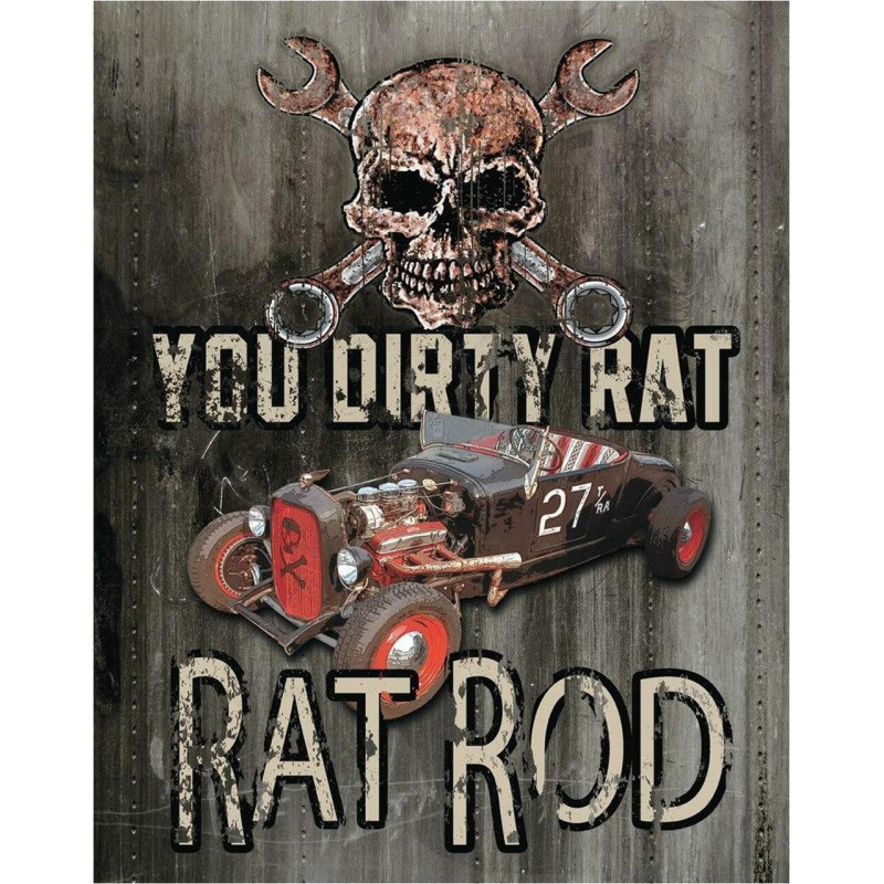 Fém tábla Legends - Dirty Rat 40 cm x 32 cm
