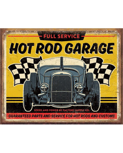 Fém tábla Hot Rod Garage 1932 Rod 40 cm x 32 cm