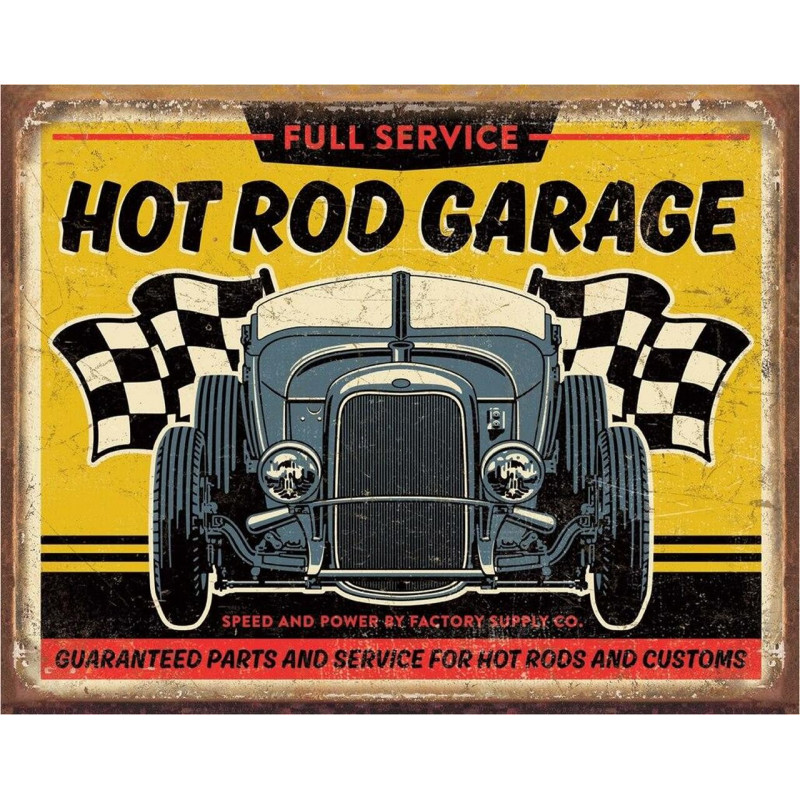 Fém tábla Hot Rod Garage Rod 40 cm x 32 cm