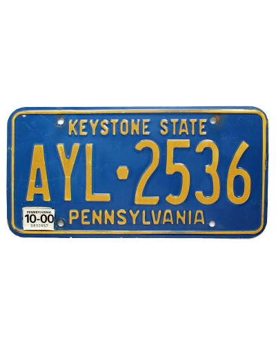 Amerikai rendszám Pennsylvania Keystone State