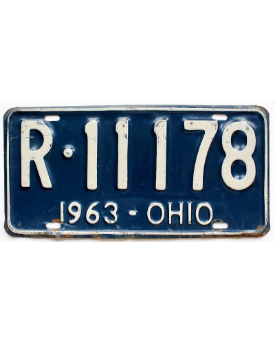 Amerikai rendszám Ohio Blue 1963