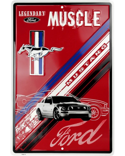 Fém tábla Ford Mustang Legendary Muscle 30 cm x 45 cm