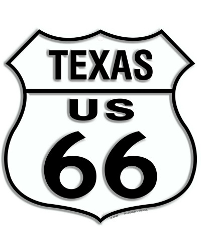 Fém tábla Route 66 Texas Shield 30 cm x 30 cm