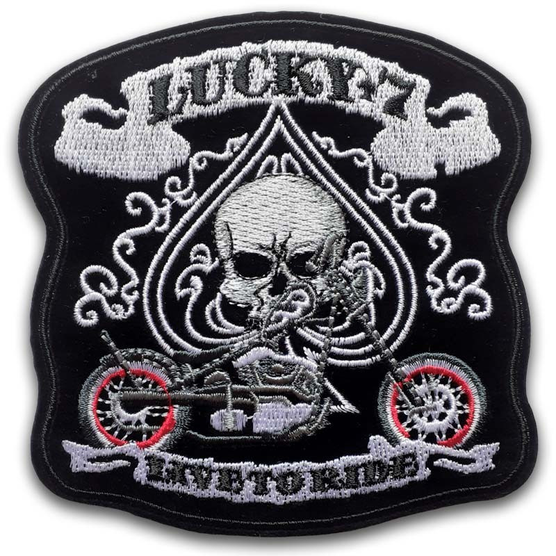 Motoros tapasz Lucky 7 Live to Ride 11 cm x 11 cm