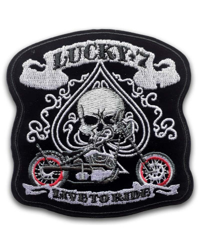 Motoros tapasz Lucky 7 Live to Ride 11 cm x 11 cm