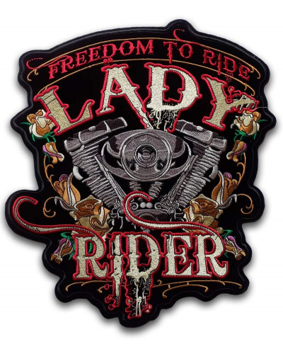Motoros rátét Lady Rider XXL hátul