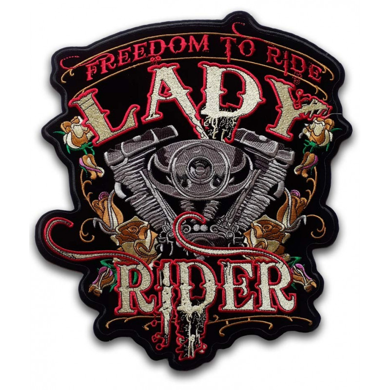 Motoros rátét Lady Rider XXL hátul
