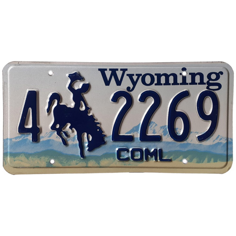 Amerikai rendszám Wyoming Blue Mountains coml.