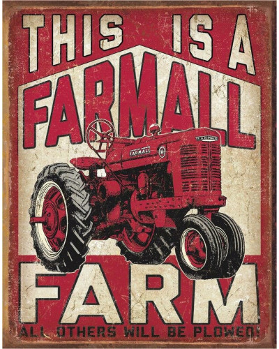 Fém tábla Farmall Farm 40 cm x 32 cm
