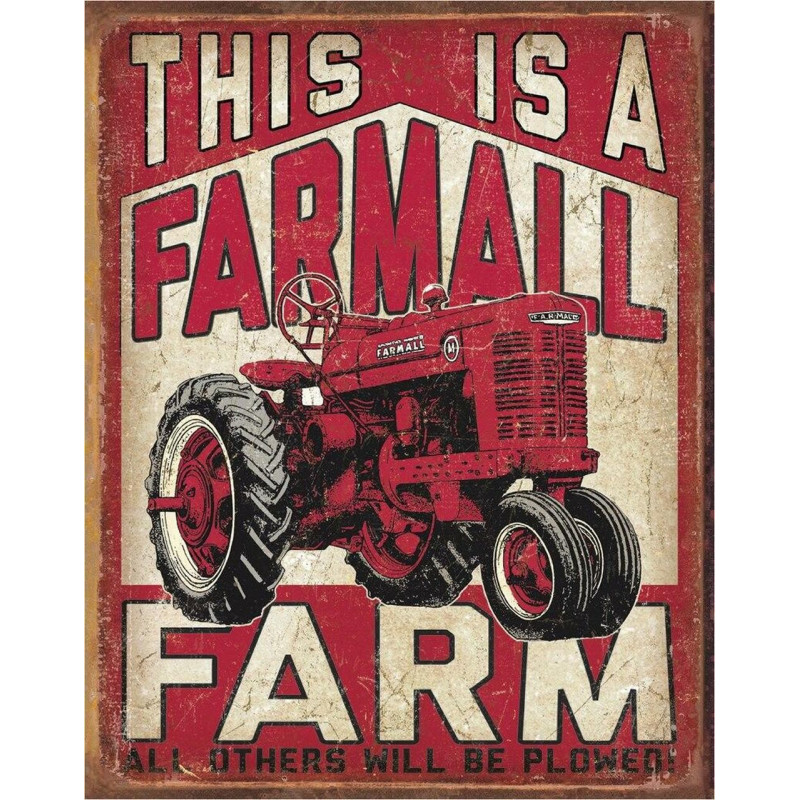 Fém tábla Farmall Farm 40 cm x 32 cm