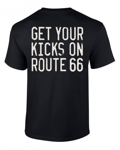 Férfi póló Route 66 Get Your Kicks fekete
