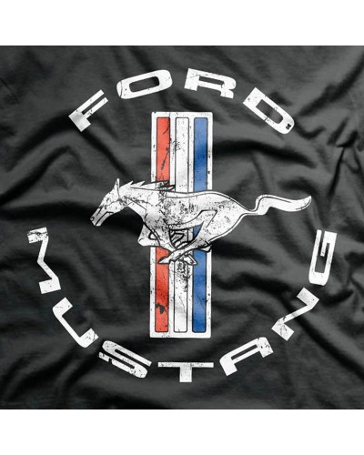 Férfi póló Ford Mustang fekete
