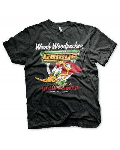 Férfi póló Woody Woodpecker Garage fekete