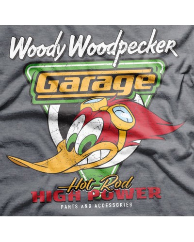 Férfi póló Woody Woodpecker Garage szürke