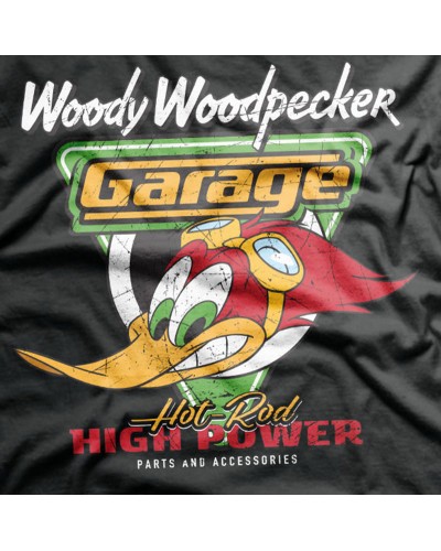 Férfi póló Woody Woodpecker Garage fekete