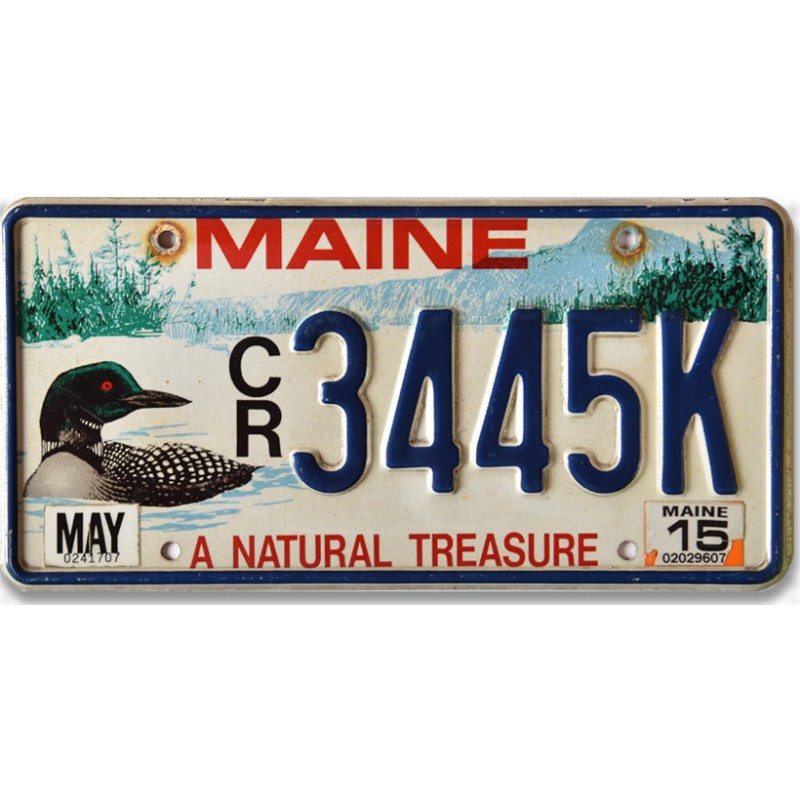 Amerikai rendszám Maine Natural CR3445K