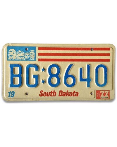 Amerikai rendszám South Dakota BG 8640