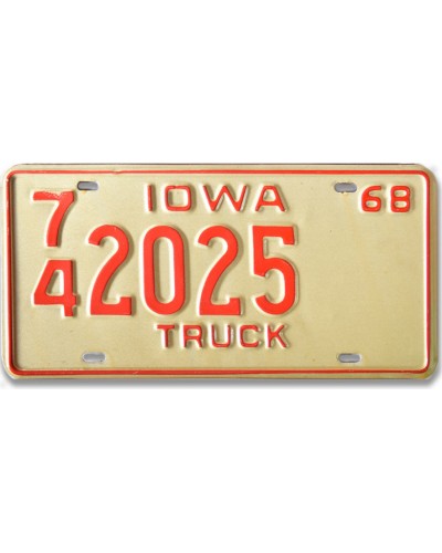 Amerikai rendszám Iowa Truck 1968