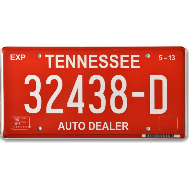 Amerikai rendszám Tennessee autódealer