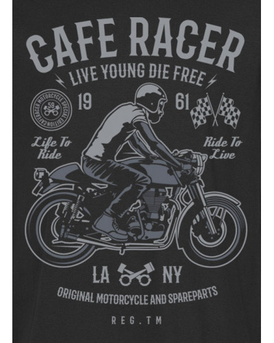 Férfi póló Cafe Racer 1961 fekete