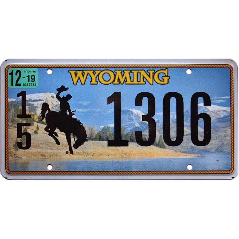 Amerikai rendszám Wyoming Country