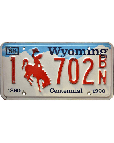 Amerikai rendszám Wyoming Centennial 1990