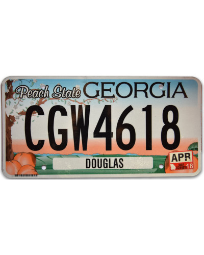 Amerikai rendszám Georgia Peach State