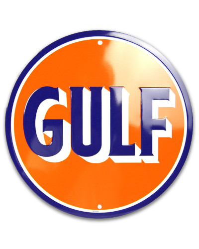 Fém tábla GULF round, 30cm