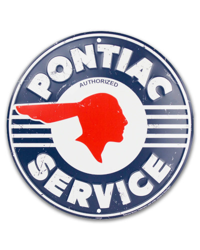 Fém tábla Pontiac Service round 30 cm