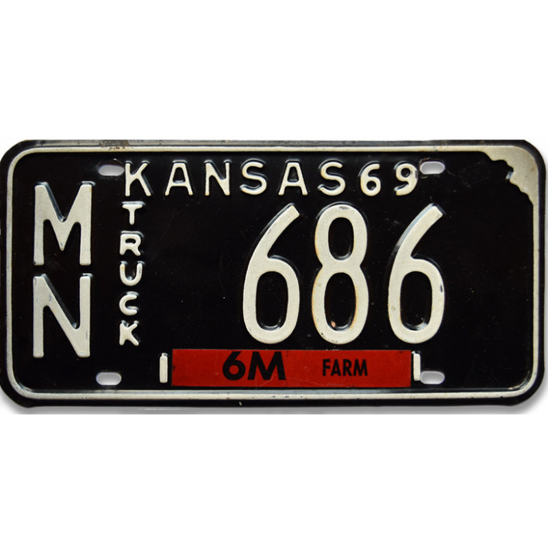 Amerikai rendszám, Kansas Black Truck 1969