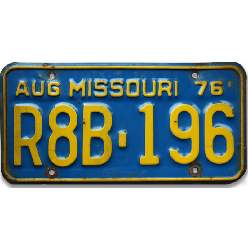 Amerikai rendszám Missouri Blue1976. aug