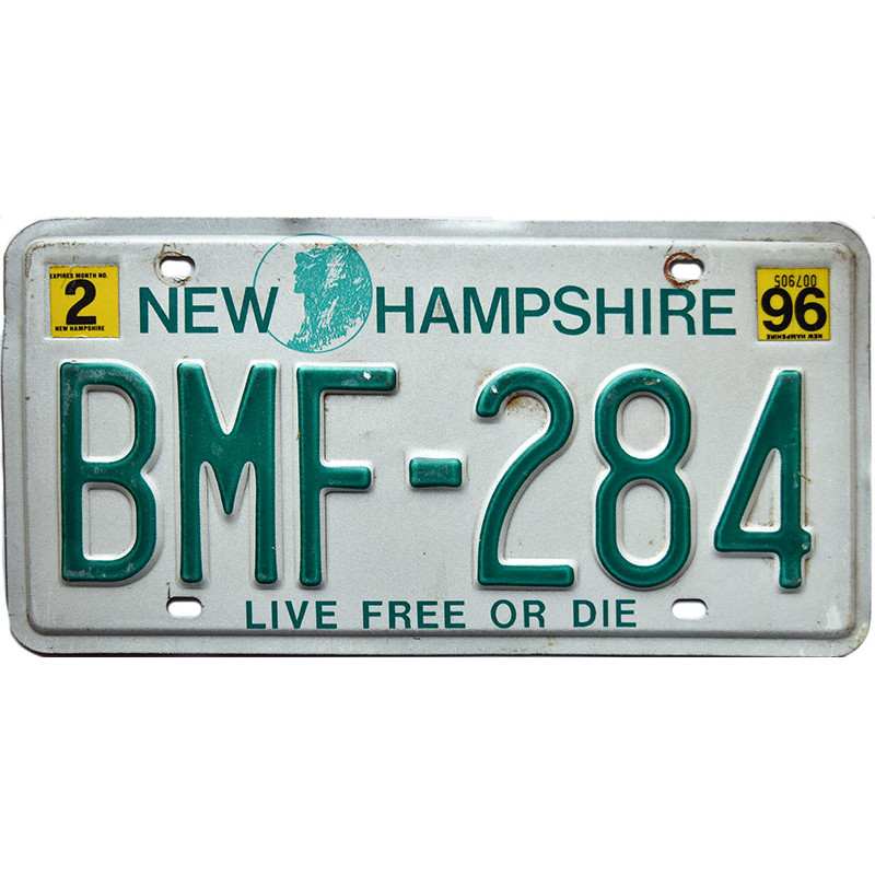 Amerikai rendszám New Hampshire - Live Free