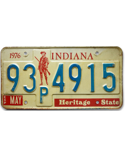 Amerikai rendszám Indiana Heritage State 1976