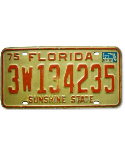 Amerikai rendszám Florida 2 Sunshine State 1975