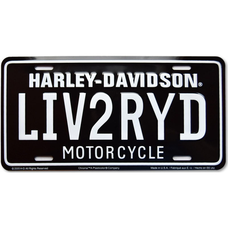 Amerikai rendszám Harley Davidson Live to Ride