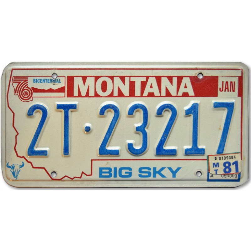 Amerikai rendszám Montana Big Sky Old
