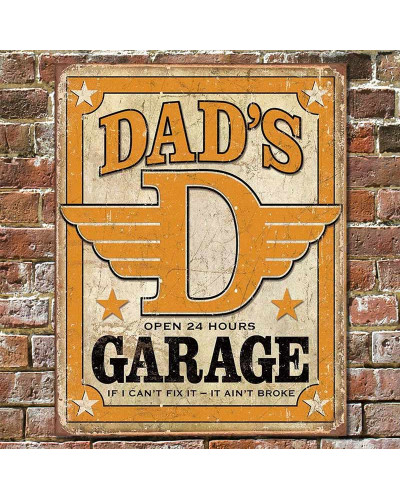 Fém tábla Dads Garage 40 cm x 32 cm