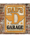 Plechová cedule Dads Garage 40 cm x 32 cm w