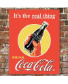 Plechová cedule Coca Cola  Real Thing - Bottle