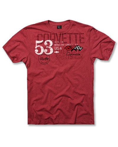 Férfi póló Chevrolet Corvette 53 piros