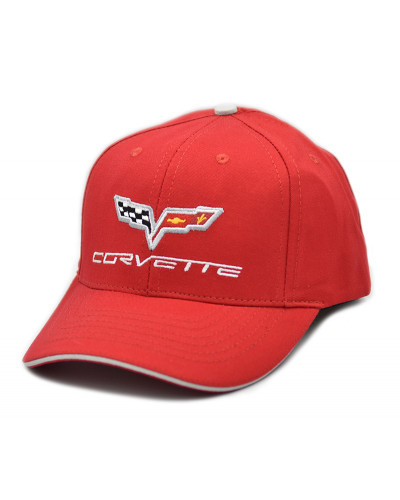 Chevrolet C6 Corvette Cotton Twill sapka piros
