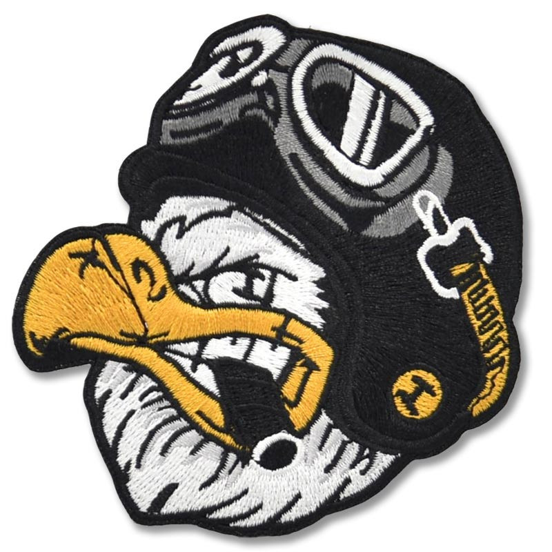 Moto nášivka American Eagle Helmet 9 cm x 8 cm
