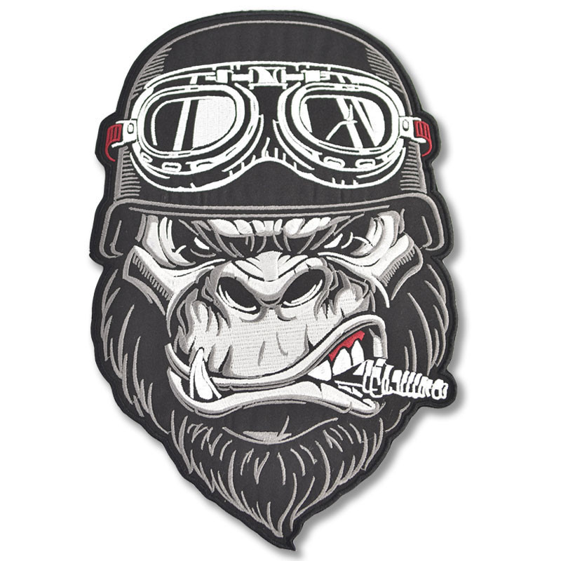 Moto nášivka Gorilla Helmet na záda XXL