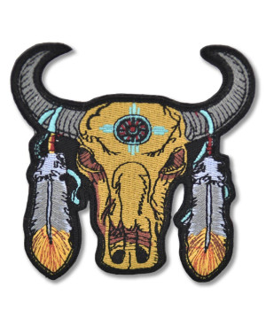 Motoros folt Tribal Buffalo Head 9 cm x 9 cm