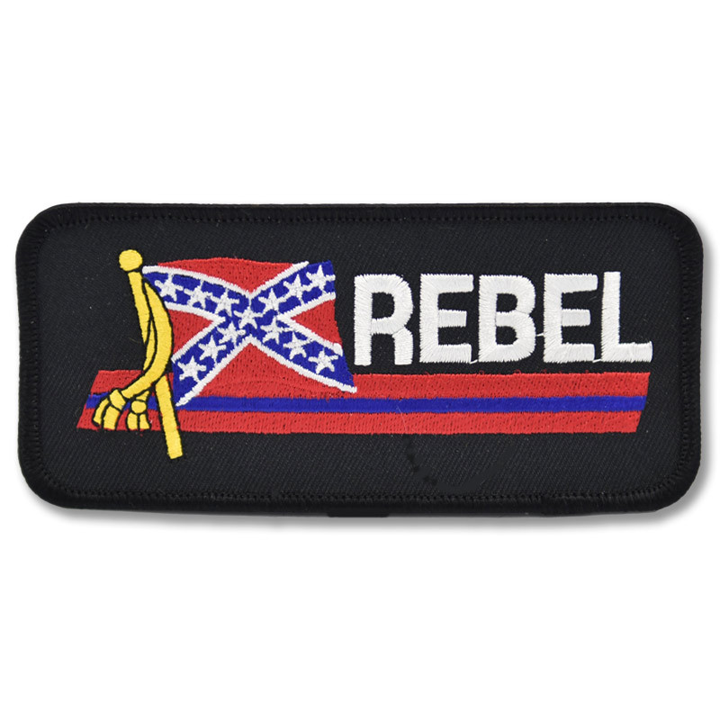Motoros rátét Rebel Flag 5 cm x 13 cm